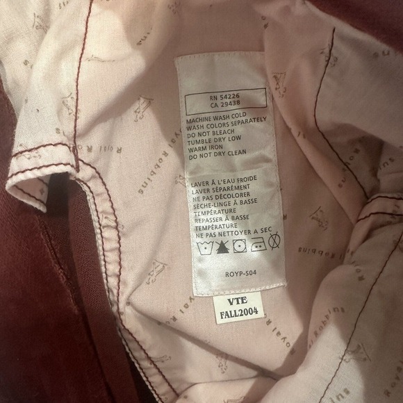 Royal Robbins Outdoor Travel Pants Red Cotton 34x32 - Picture 8 of 8